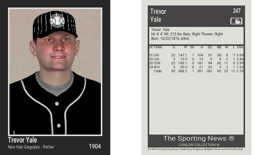 Trevor Yale Perfect Game Celebration Card